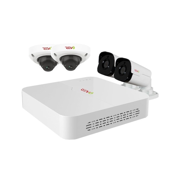 Revo America Ultra HD Audio Capable 8 Channel 2TB NVR Surveillance System with 4 4 Megapixel Cameras RU82D2GB2GA-2T - main
